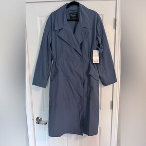 Athleta Slate Blue Trench Coat